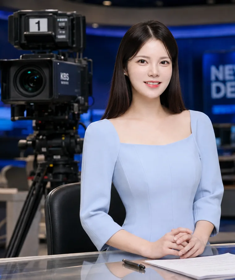 Ana'Rif's founder at the KBS news desk
